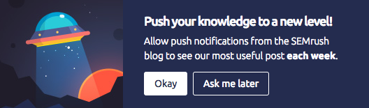 Fig 4. Various ‘nudge’ messages that don't allow you to say no: Amtrak asking 'send me offers' or 'maybe later'; SEMrush asking 'okay' or 'ask me later', and an email asking us to 'finish your purchase'.